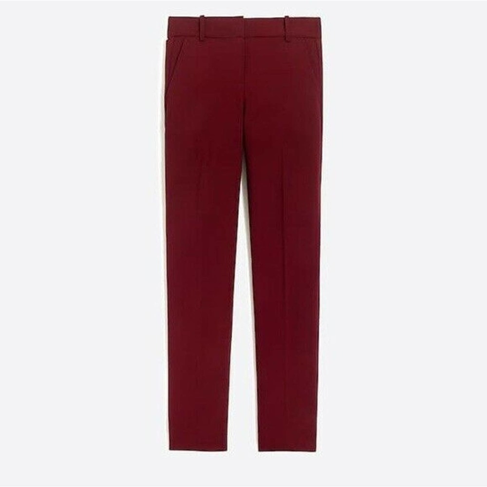 J.Crew Pants Burgundy Cropped Ruby Stretch Twill
